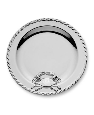 Certified International Silver Plated Crab Round Platter