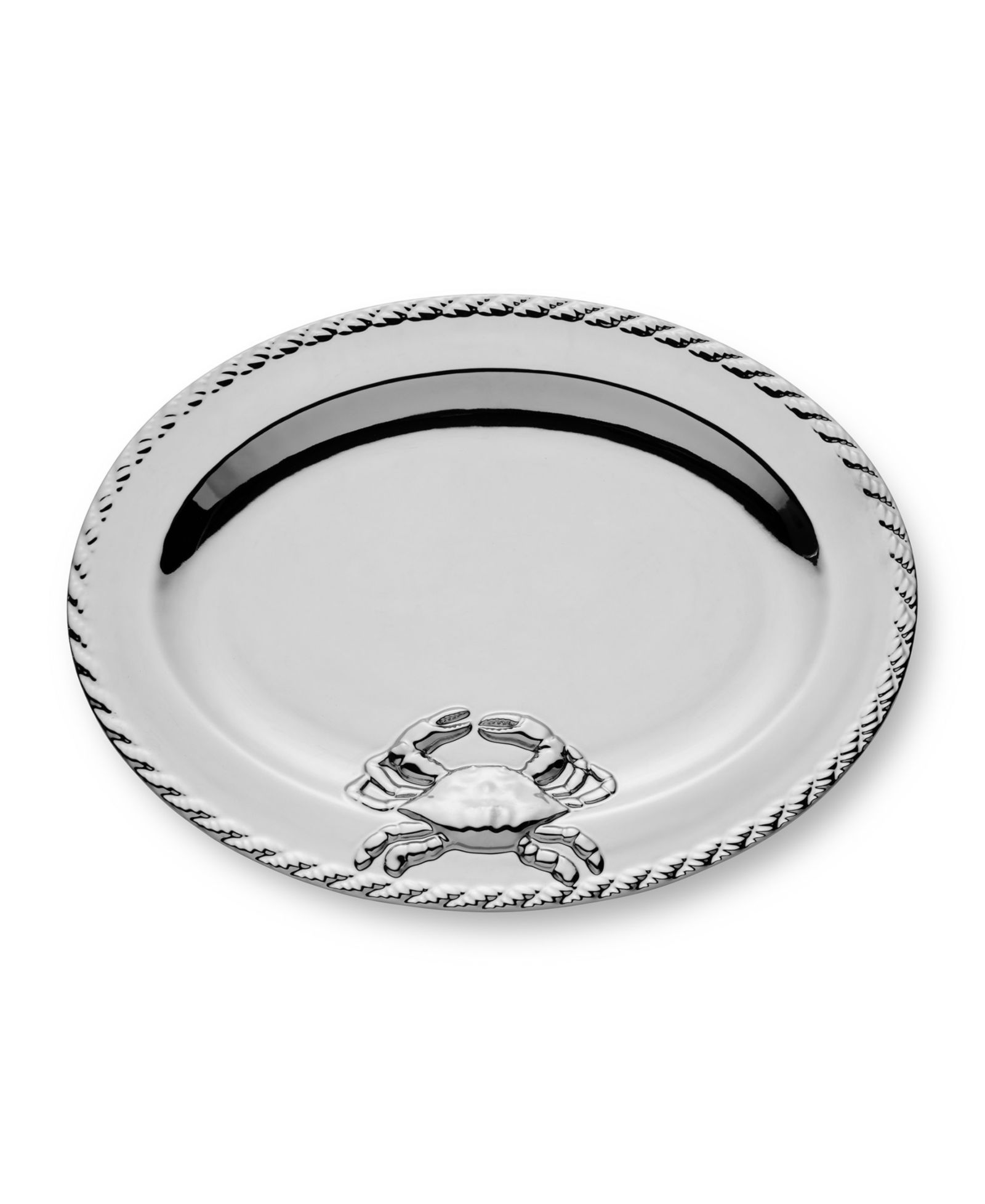 Certified International Silver Plated Crab Oval Platter