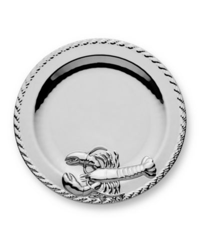 Круглое блюдо Certified International Silver Plated Lobster