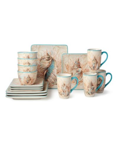 Certified International Escape to the Sea 16 Pc. Dinnerware Set, Service for 4