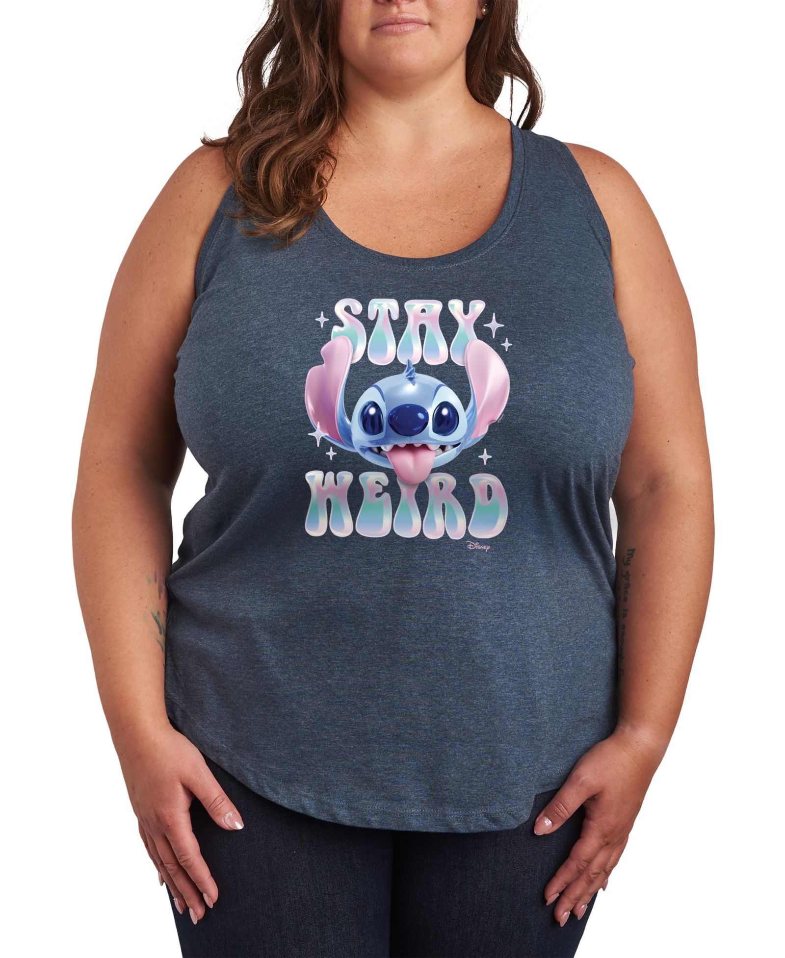 Винтажный топ Hybrid Apparel Plus Size Lilo Stitch Stay Weird Graphic