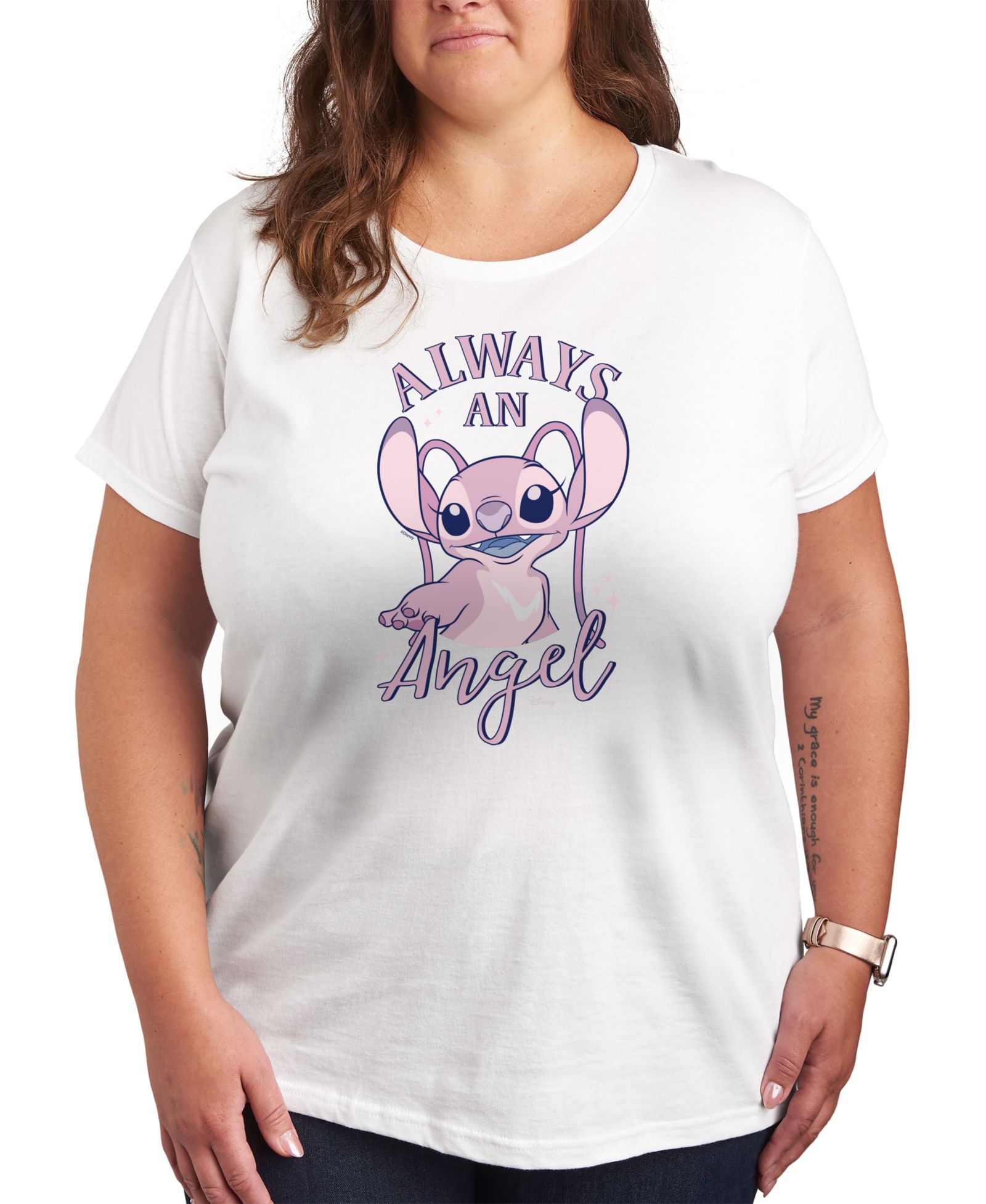 Футболка Plus Size Hybrid Apparel Lilo Stitch Always an Angel Graphic