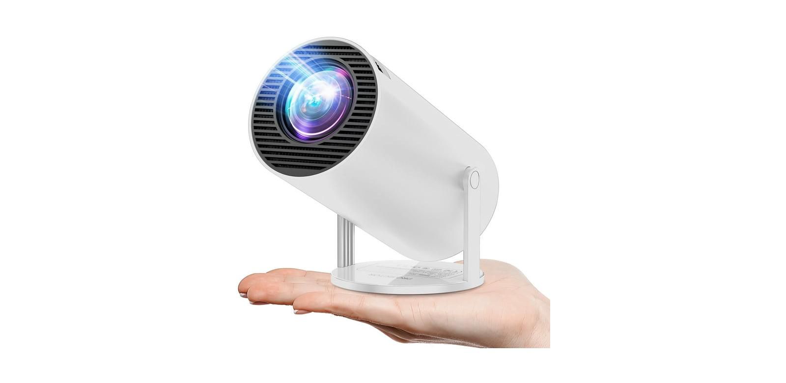 ELEPHAS Projector 4K 1080P Support, Mini Projector Smart for Movie Projection Compatible with Phone- White