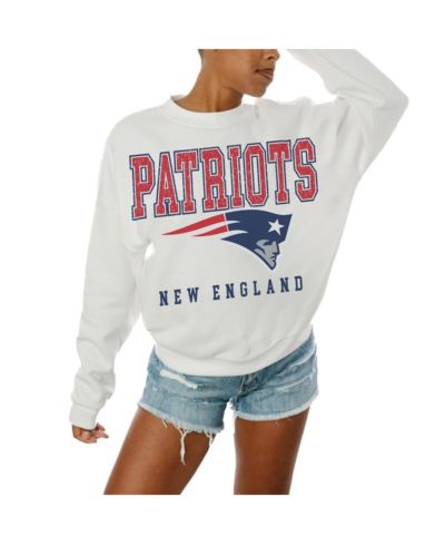 Женский оверсайз свитшот Gameday Couture White New England Patriots Sunday Drives Crewneck Pullover