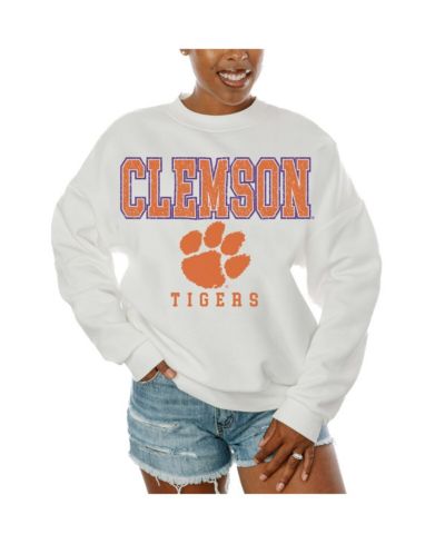 Флисовая толстовка Gameday Couture Women's White Clemson Tigers Freestyle Pullover