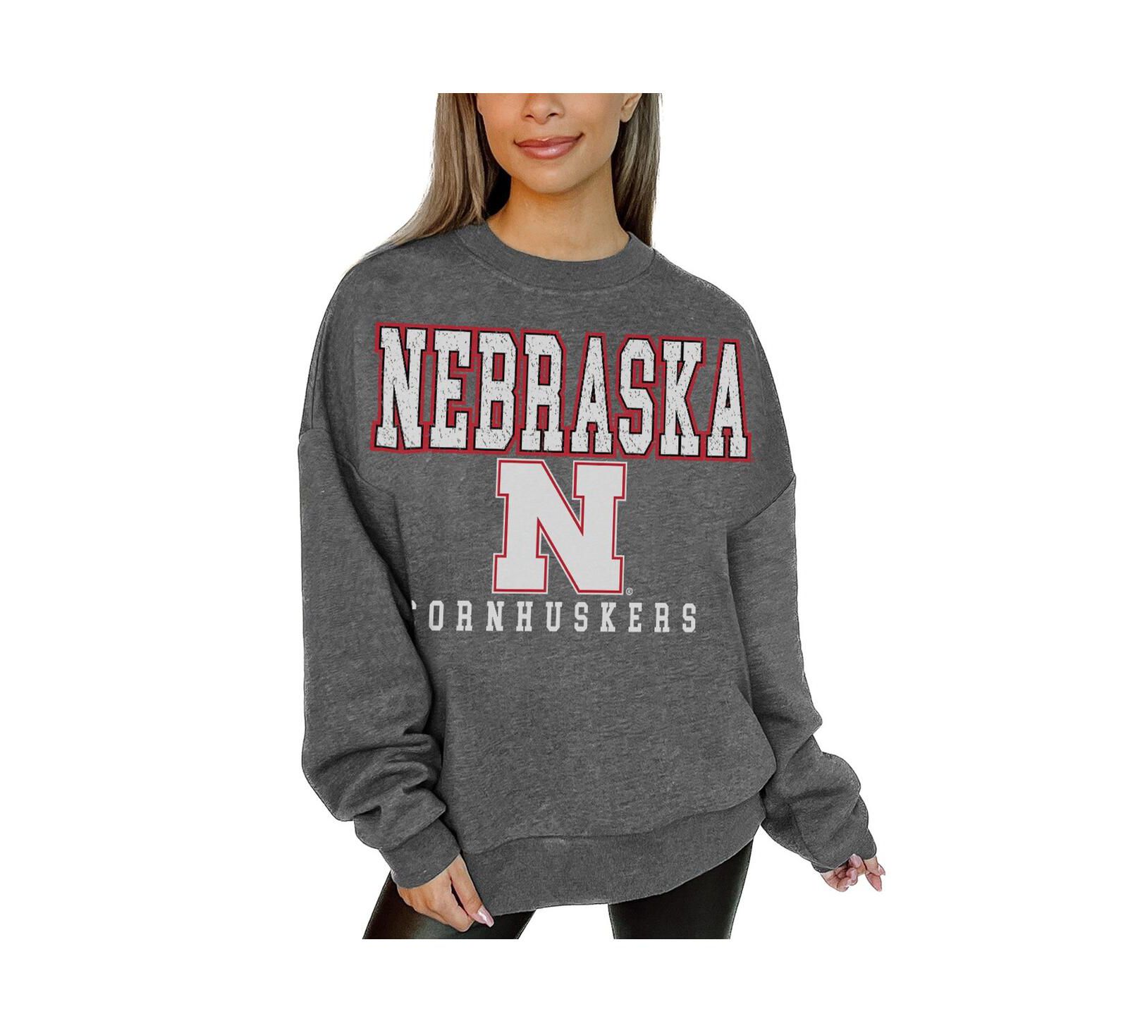 Gameday Couture Женская флисовая толстовка Nebraska Huskers, серая меланж