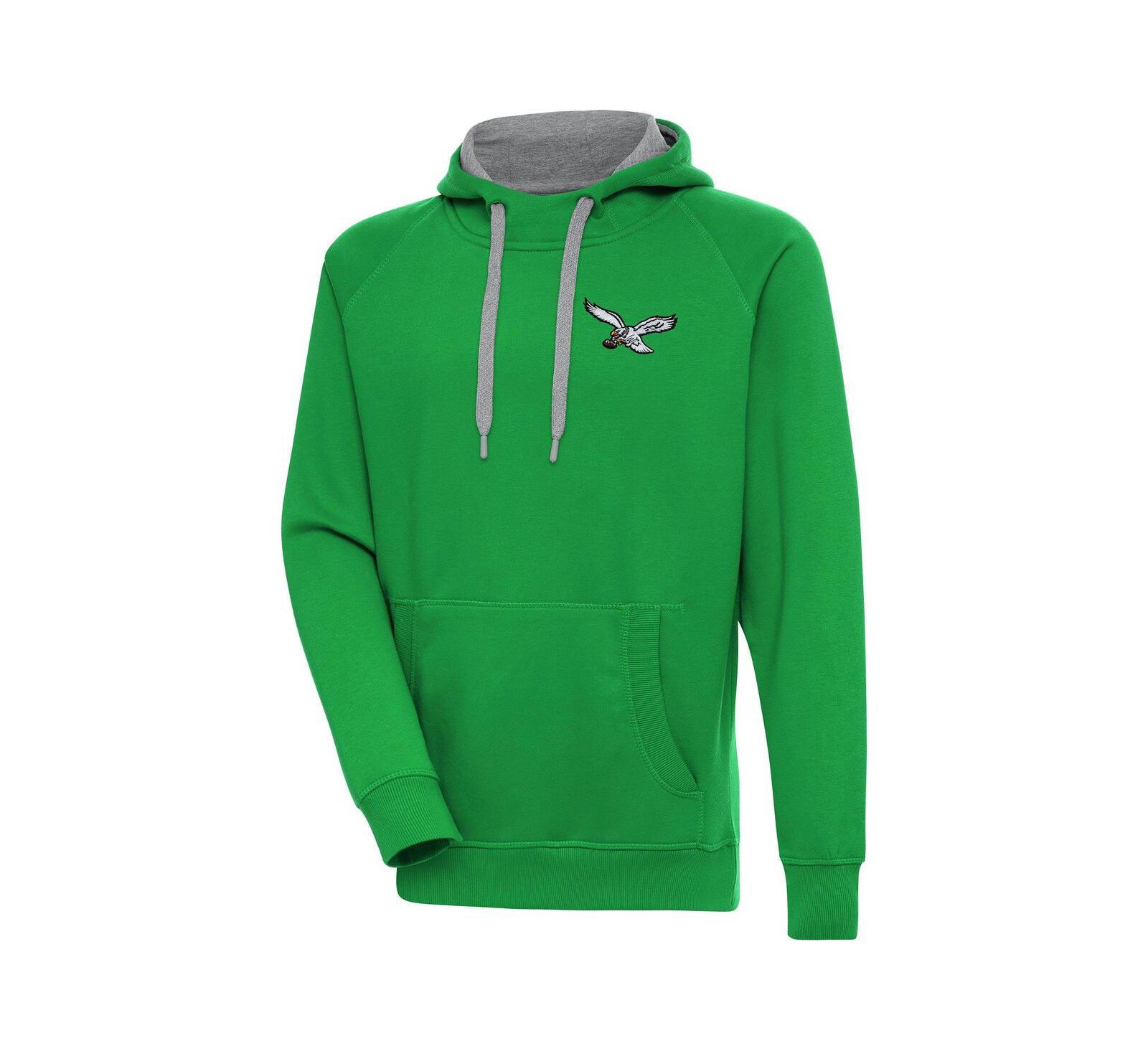 Antigua Мужское худи Philadelphia Eagles Throwback Logo, Kelly Green