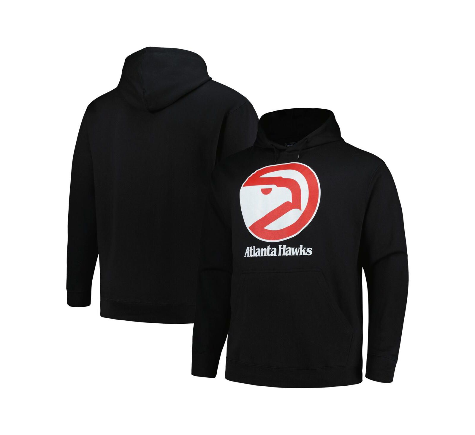 Mitchell & Ness Мужская черная толстовка Atlanta Hawks Hardwood Classics Big & Tall