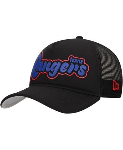Мужская кепка New Era Black Texas Rangers Retro Bold A-Frame Trucker 9FORTY