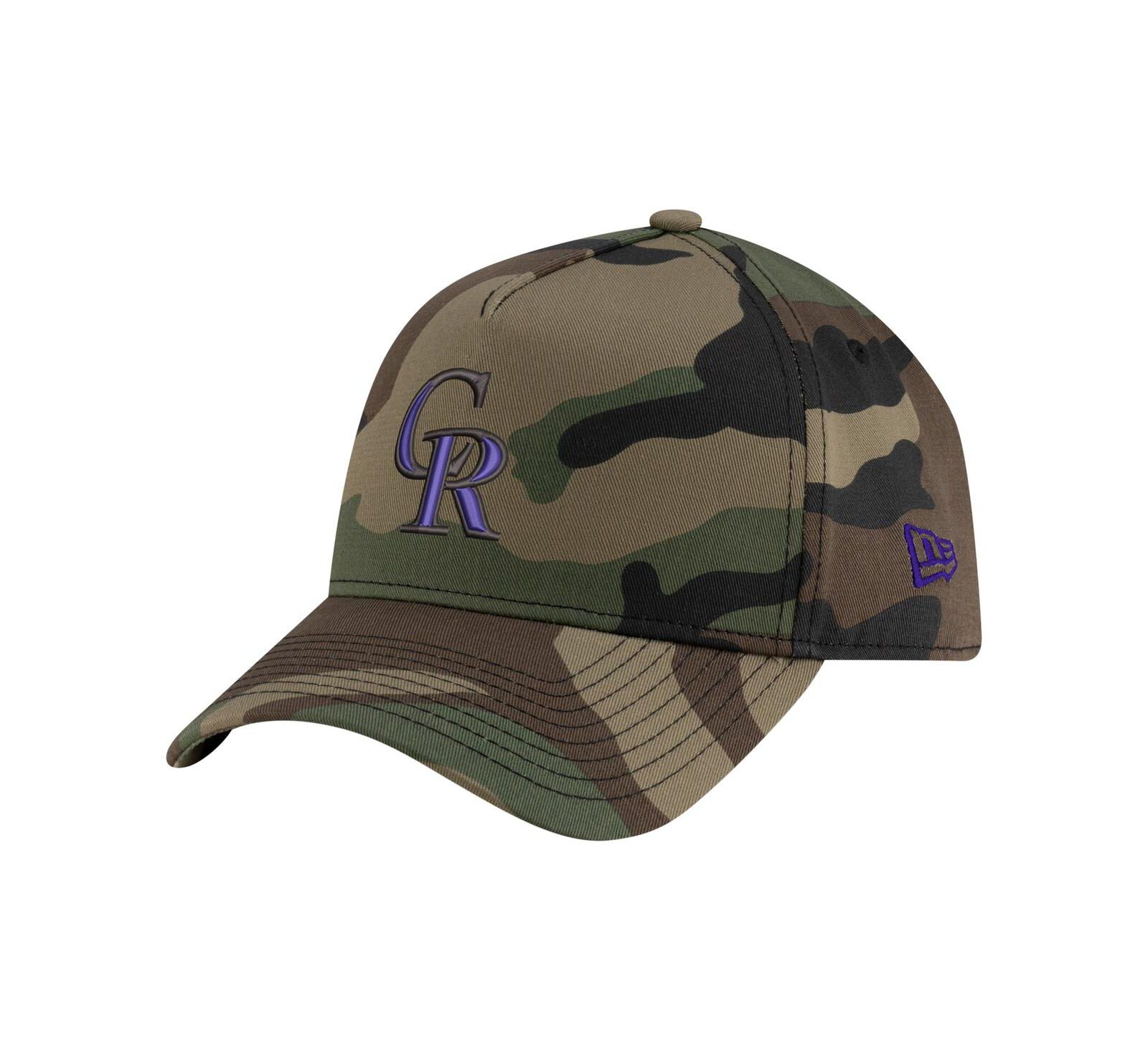 Мужская кепка New Era Camo Colorado Rockies Woodland Team Pop 9FORTY A-Frame Adjustable