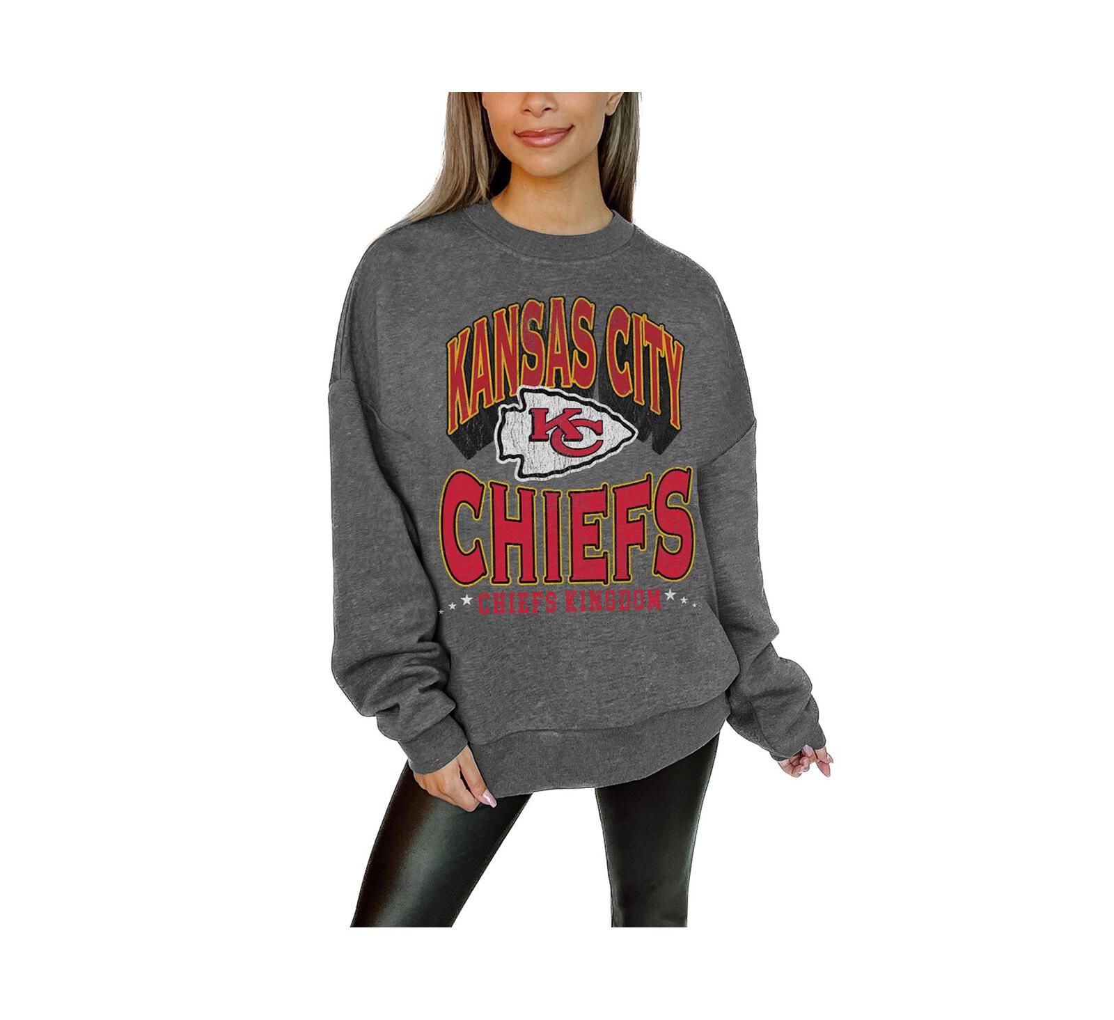 Женское флисовое худи Gameday Couture Charcoal Kansas City Chiefs Long Weekend