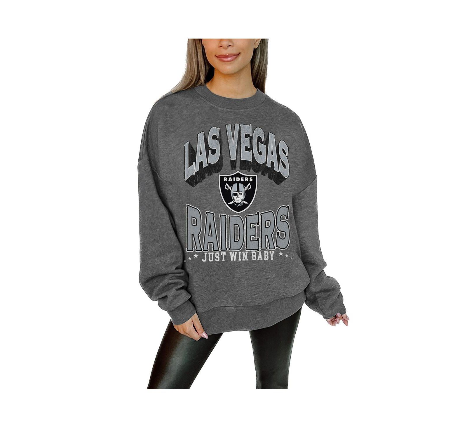 Gameday Couture Женское флисовое худи Las Vegas Raiders, цвет угольный, свободный крой