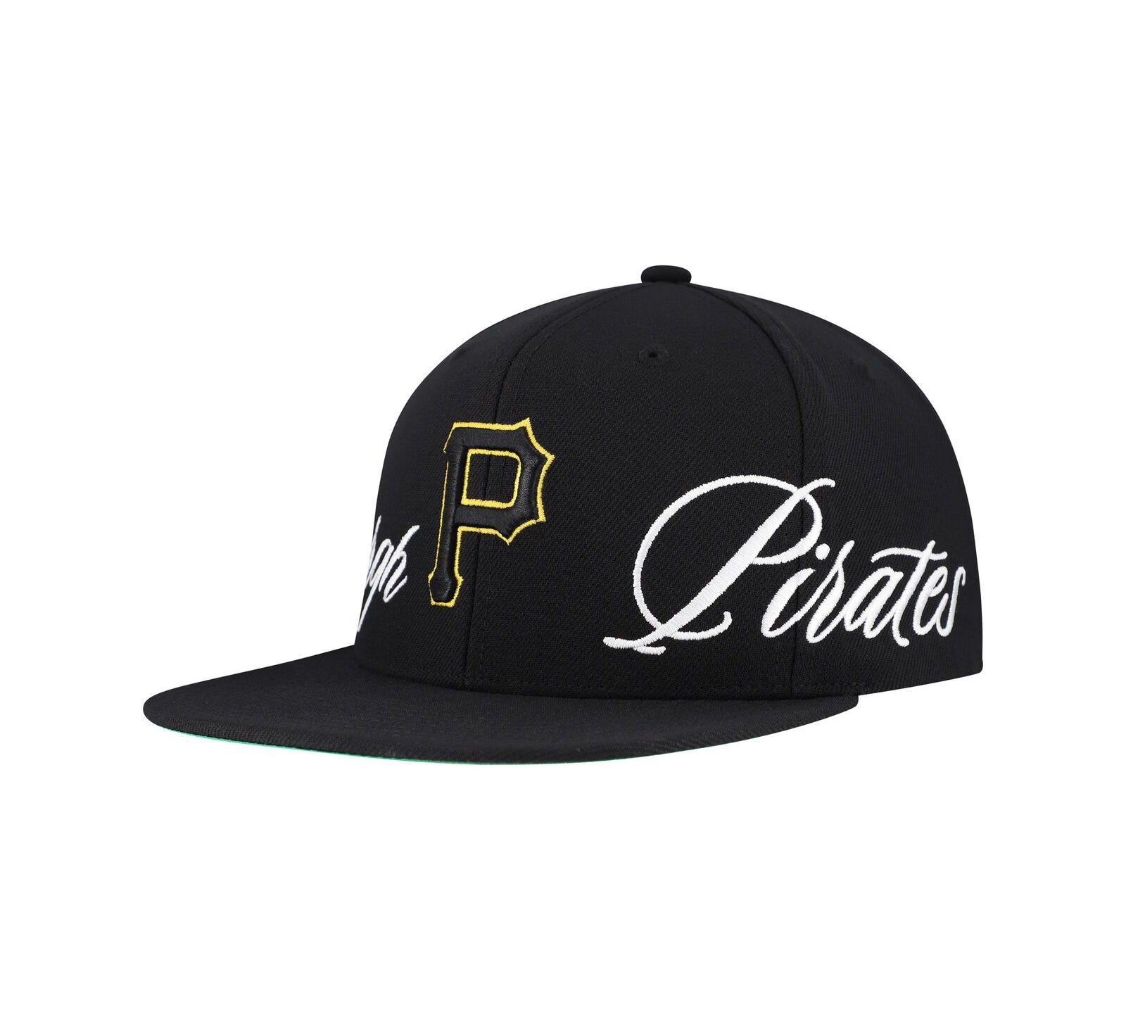 Мужская кепка Mitchell & Ness Black Pittsburgh Pirates Just Don x MLB Lux Script Snapback