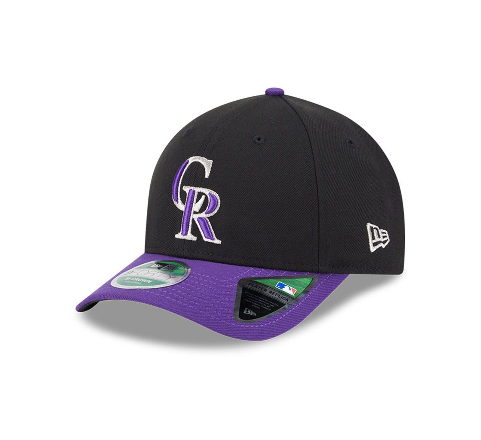 New Era Men's Black/Purple Colorado Rockies Player Replica 9FORTY Adjustable Hat