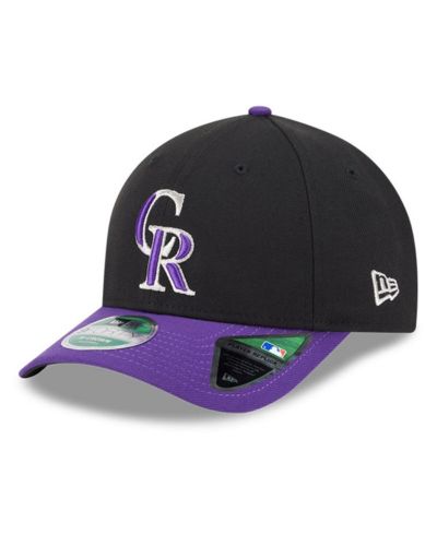 New Era Мужская регулируемая кепка 9FORTY Colorado Rockies Player Replica, черная/фиолетовая
