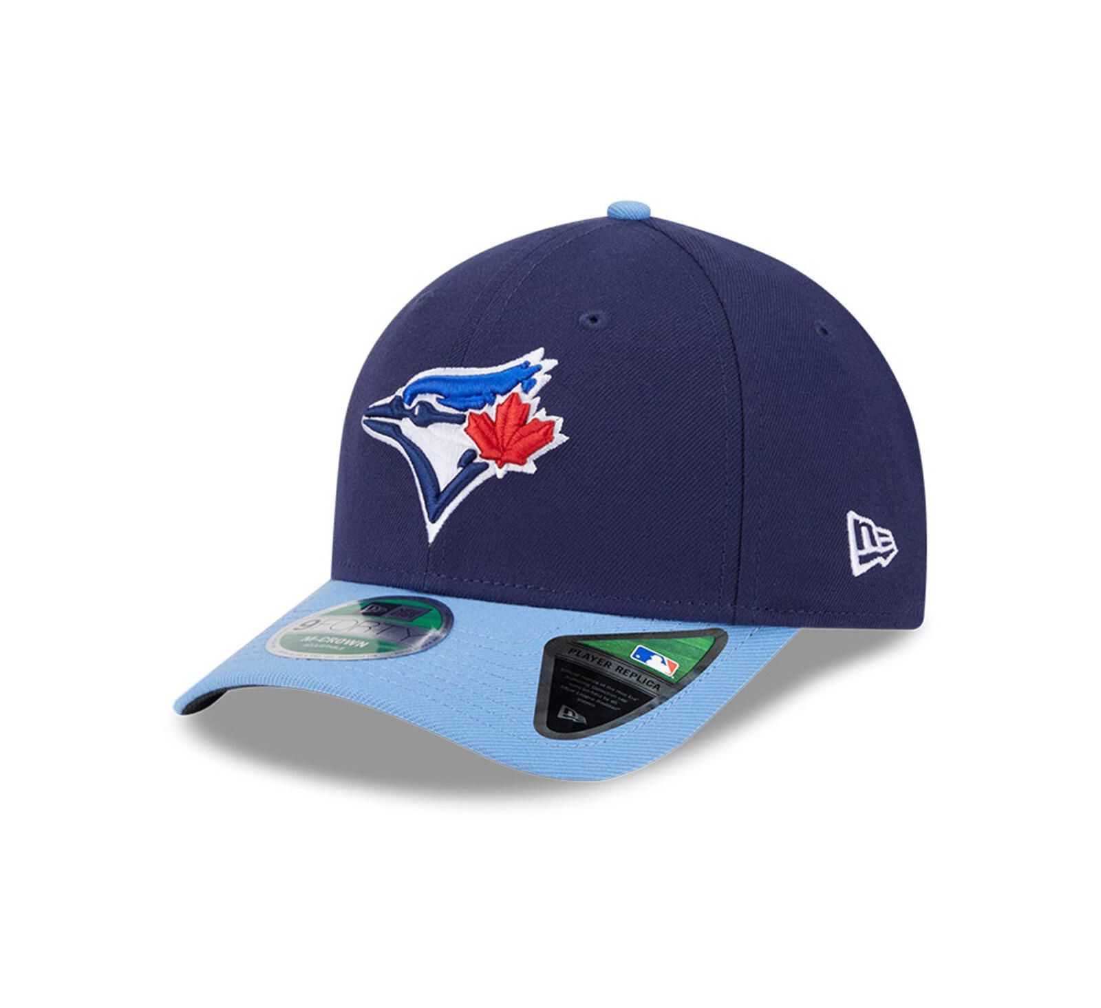New Era Men's Navy/Powder Blue Toronto Blue Jays Player Replica 9FORTY Adjustable Hat