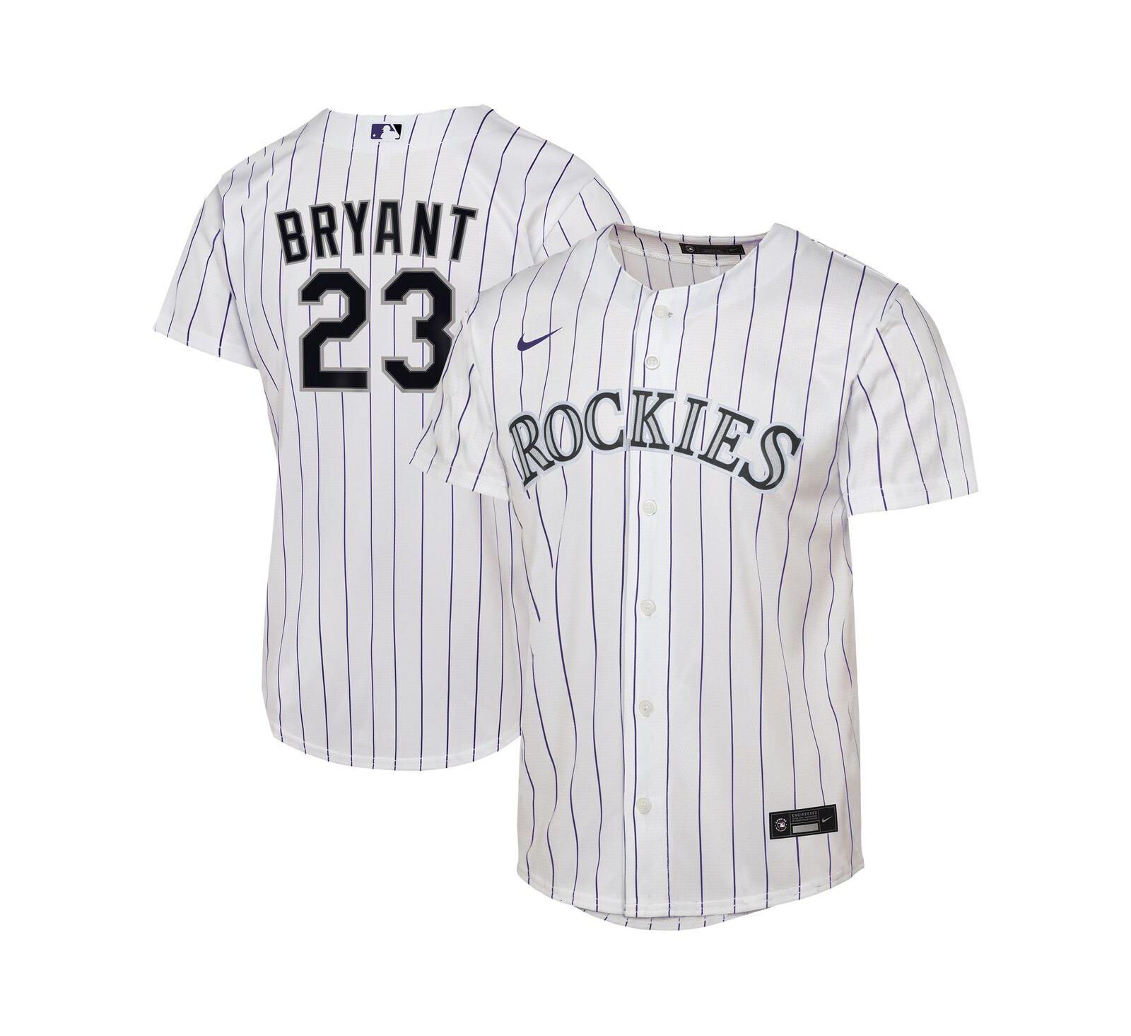 Джерси Nike Kris Bryant Colorado Rockies для мальчиков и девочек