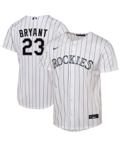 Nike Big Boys and Girls Kris Bryant White Colorado Rockies Home Replica Player Jersey