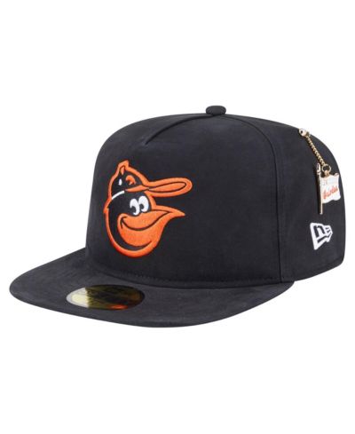 New Era Men's Black Baltimore Orioles Championship Side Flag A-Frame 59FIFTY Fitted Hat