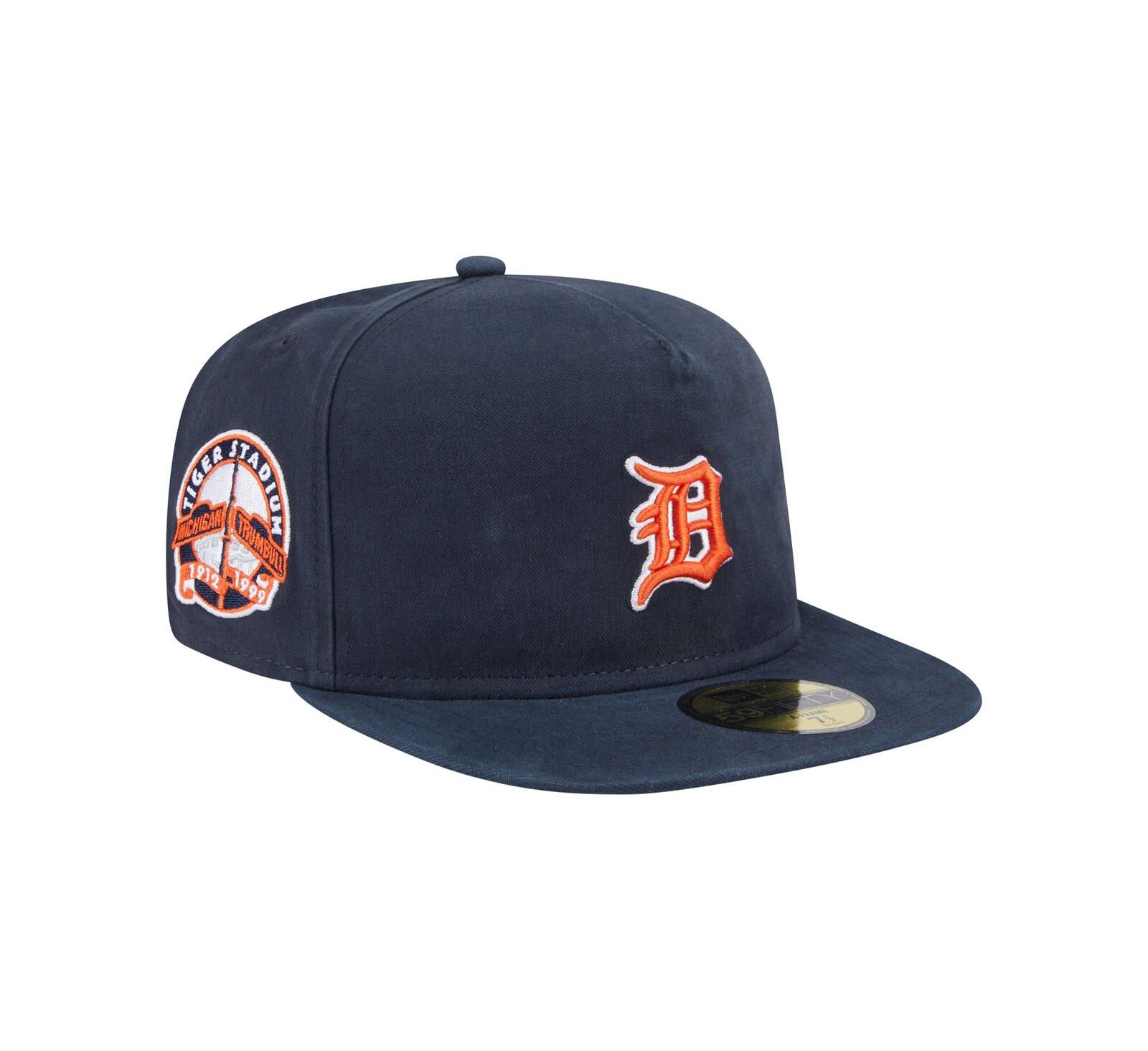 New Era Men's Black Detroit Tigers Championship Side Flag A-Frame 59FIFTY Fitted Hat
