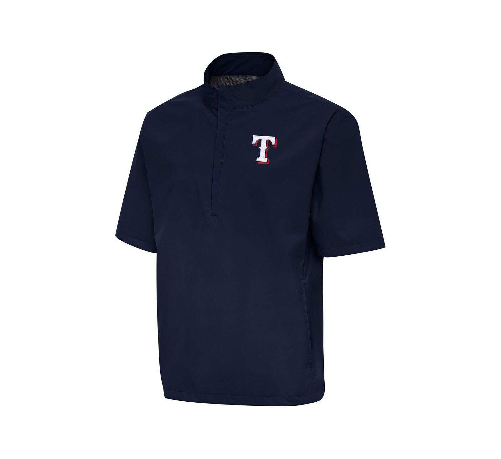 Мужская ветровка Antigua Texas Rangers Brisk Quarter-Zip Navy