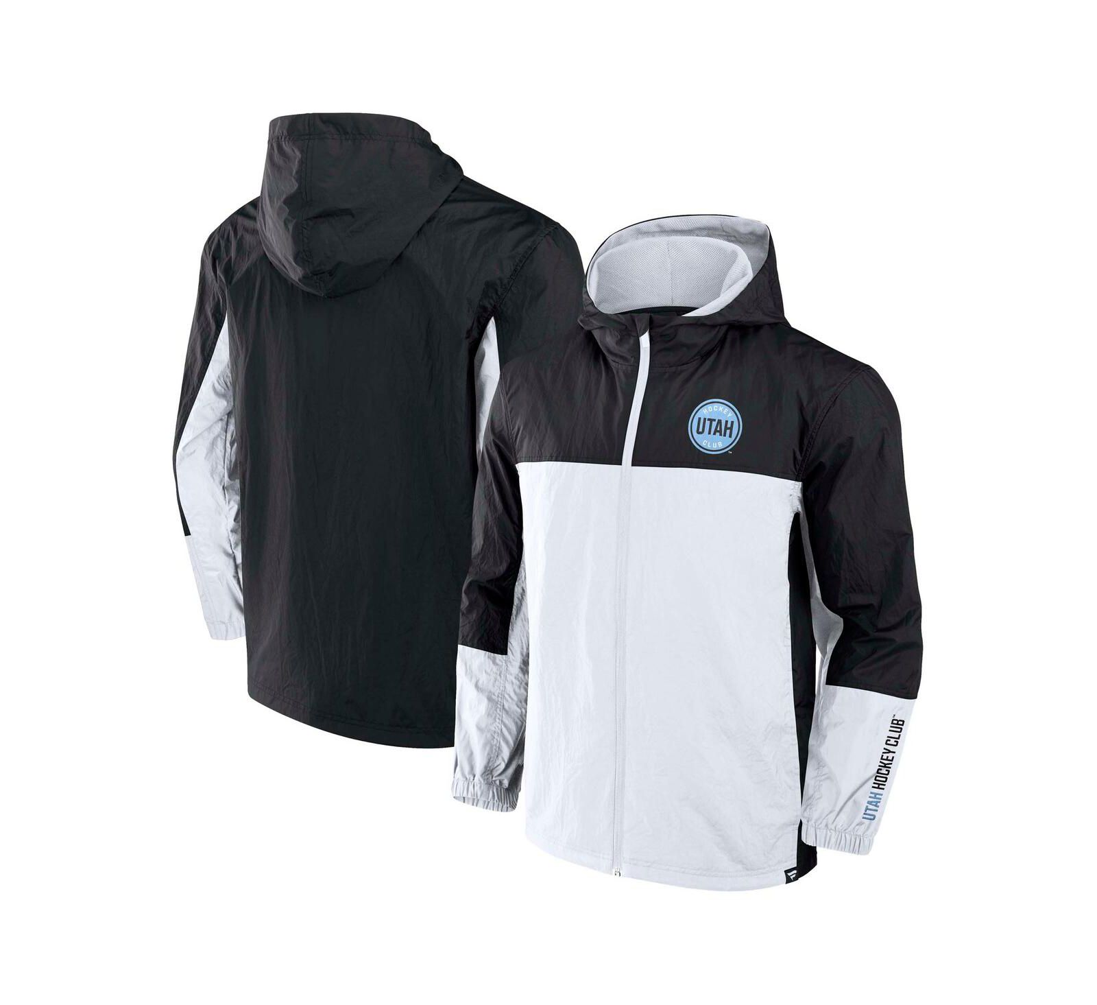 Fanatics Men's Black Utah Hockey Club Crash the Net Full-Zip Hoodie Jacket