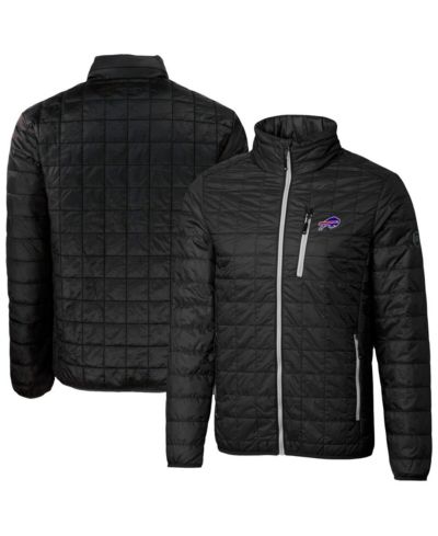 Мужская куртка-пуховик Cutter & Buck Black Buffalo Bills Rainier PrimaLoft Eco Insulated Full-Zip