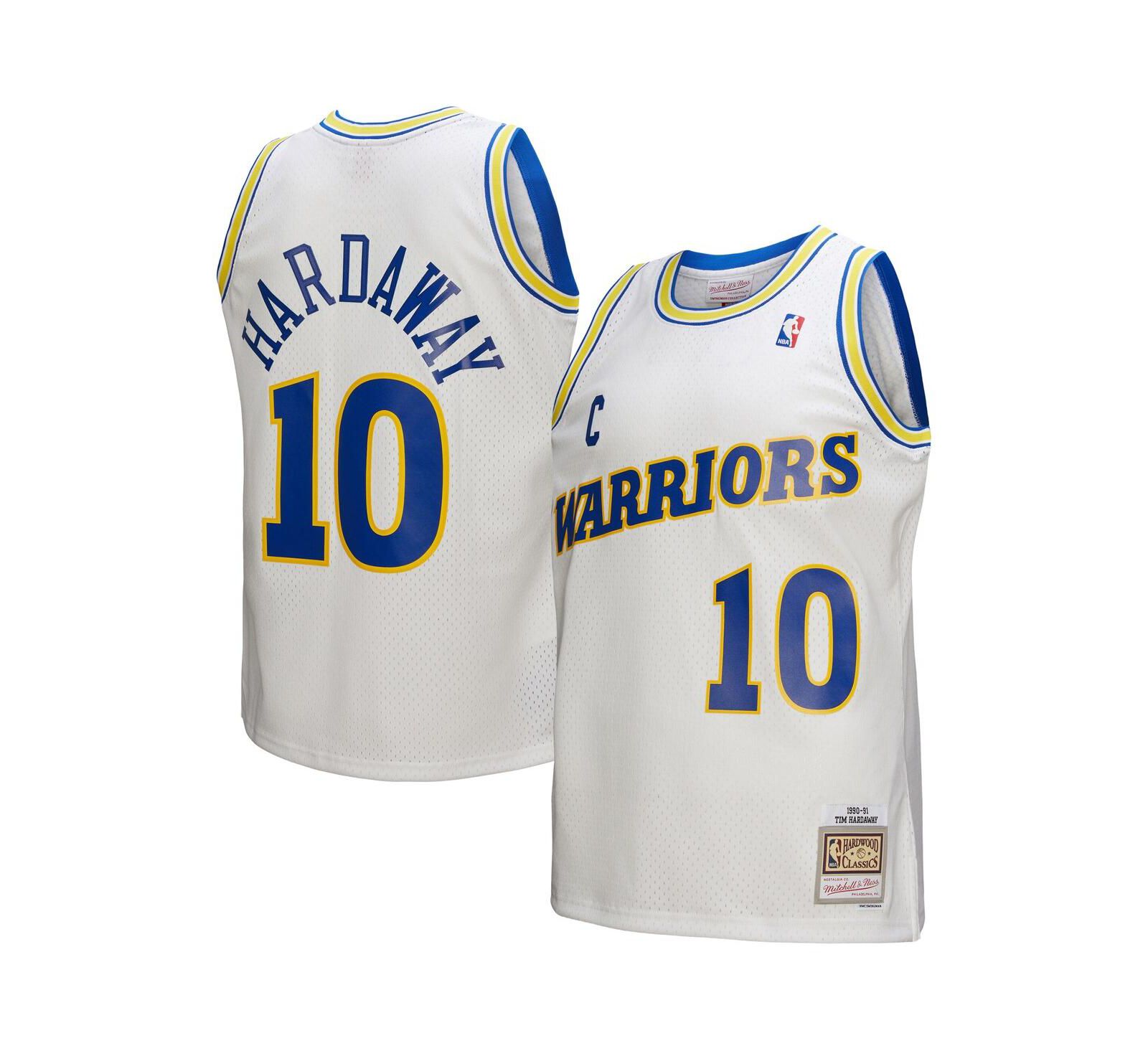 Мужская джерси Mitchell & Ness Tim Hardaway White Golden State Warriors Hardwood Classics 1990/91 Swingman