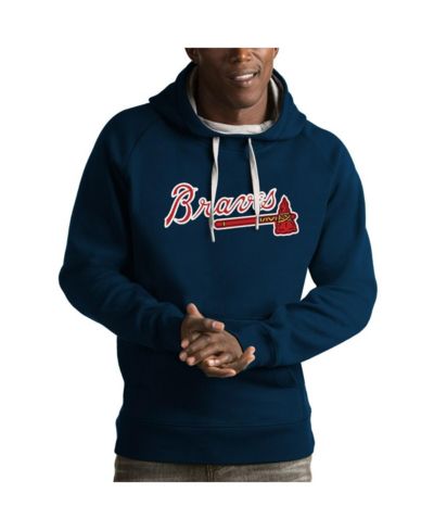 Мужское худи Antigua Navy Atlanta Braves Victory Pullover