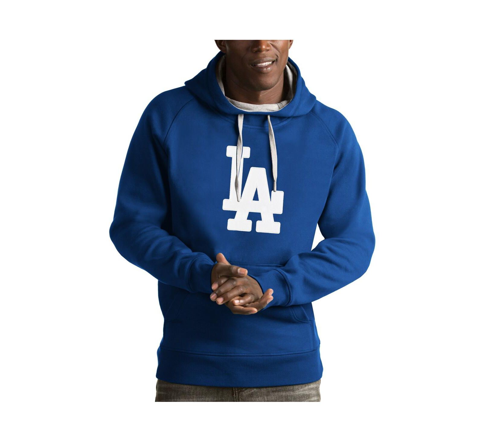 Antigua Men's Royal Los Angeles Dodgers Victory Pullover Hoodie