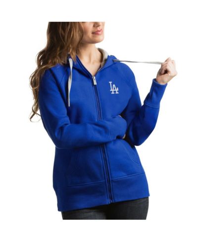 Женское худи Antigua Royal Los Angeles Dodgers Victory Full-Zip