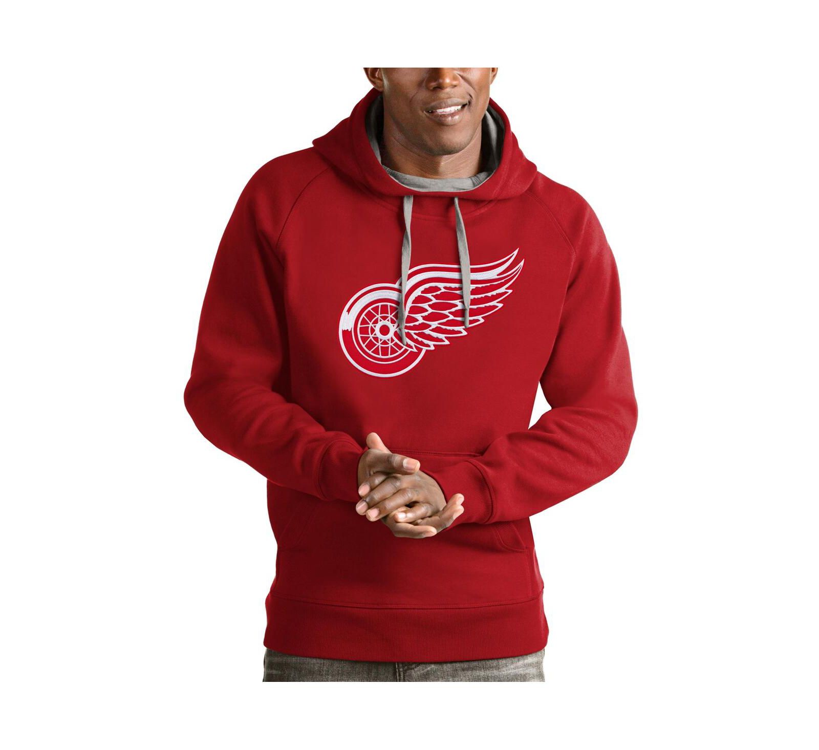 Мужское худи Antigua Detroit Red Wings, красное, с логотипом