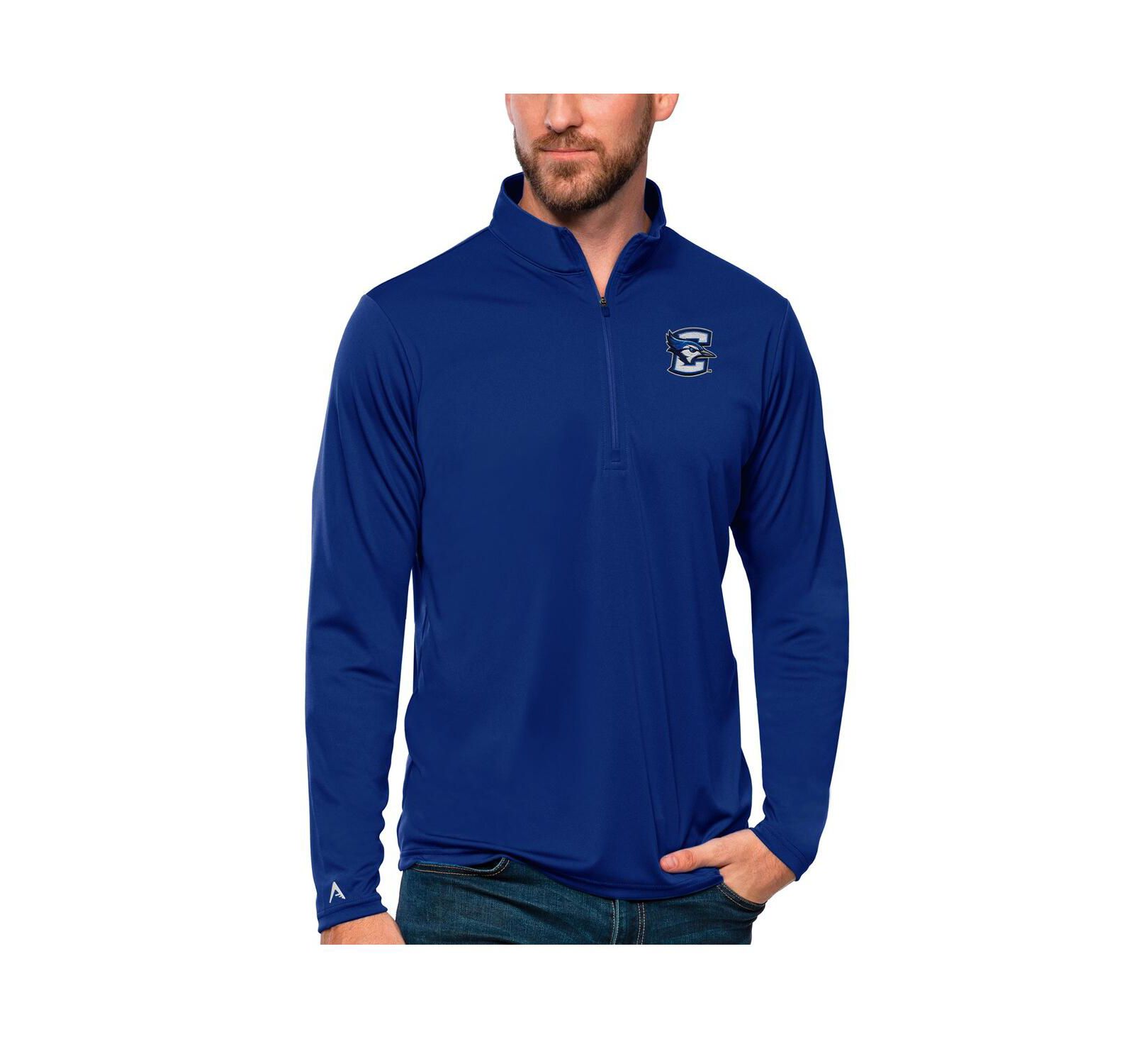 Мужской джемпер Antigua Blue Creighton Bluejays Tribute Quarter-Zip