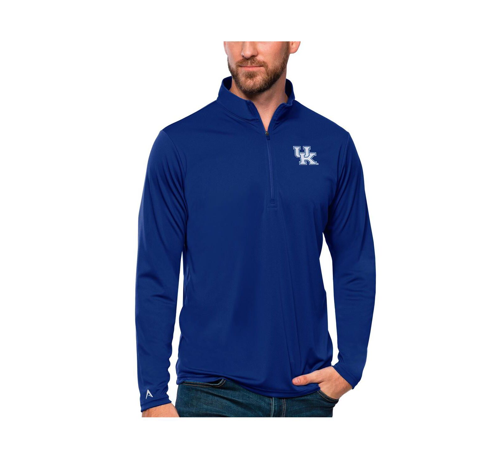 Мужская кофта Antigua Royal Kentucky Wildcats Tribute Quarter-Zip Top