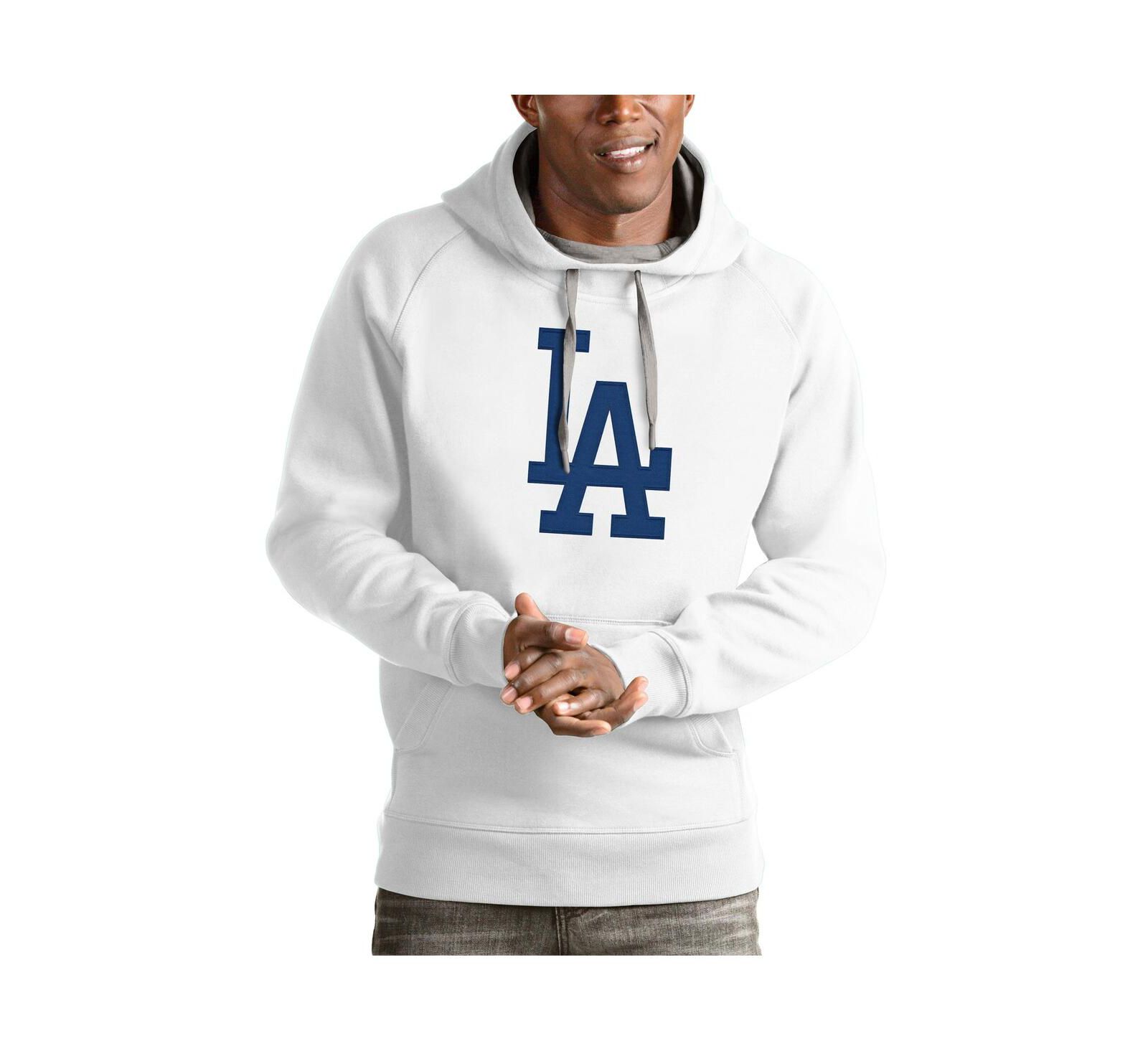Мужское худи Antigua Los Angeles Dodgers Victory Pullover Team Logo, White