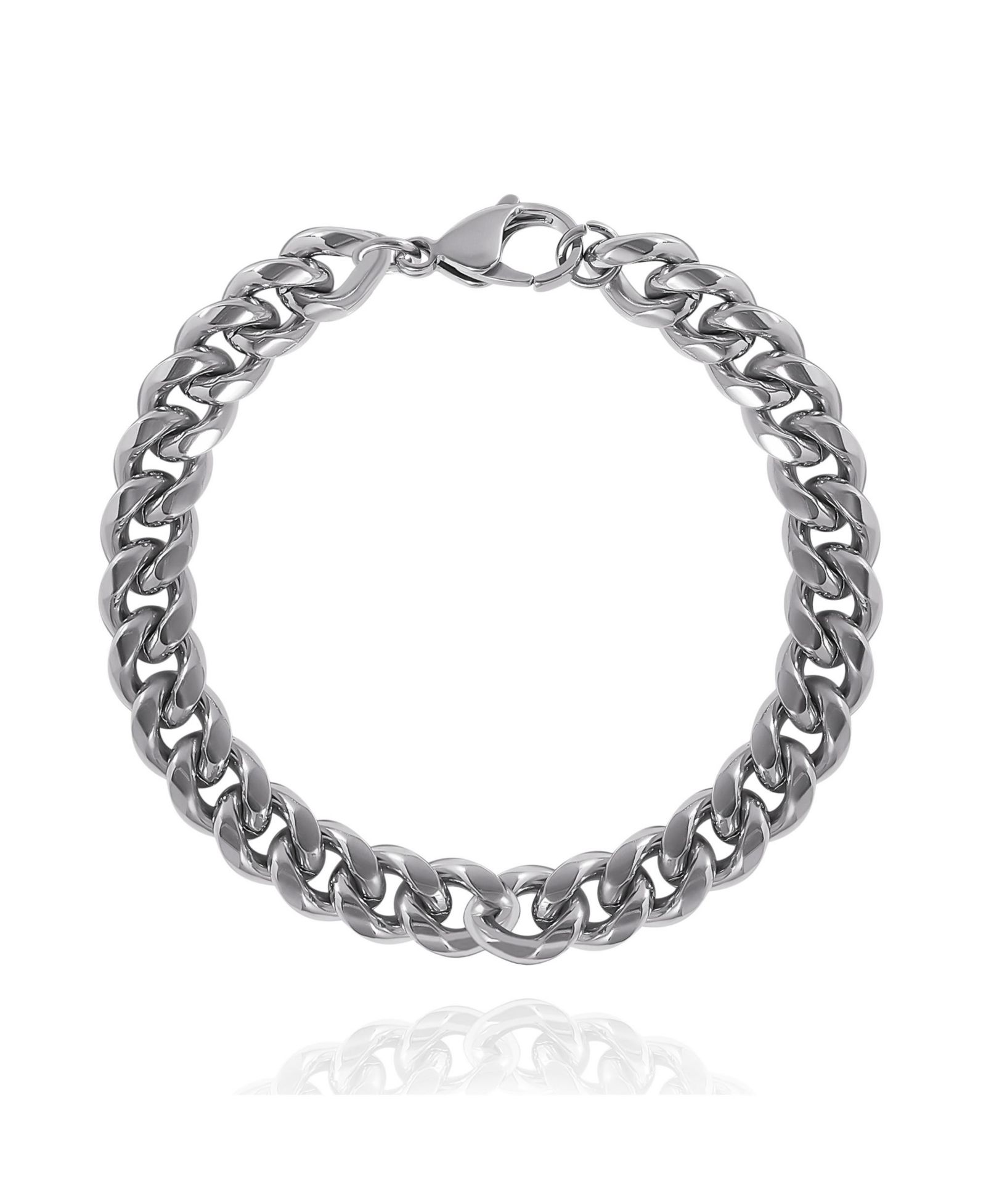 Мужской серебристый браслет Lucky Brand Curb Chain
