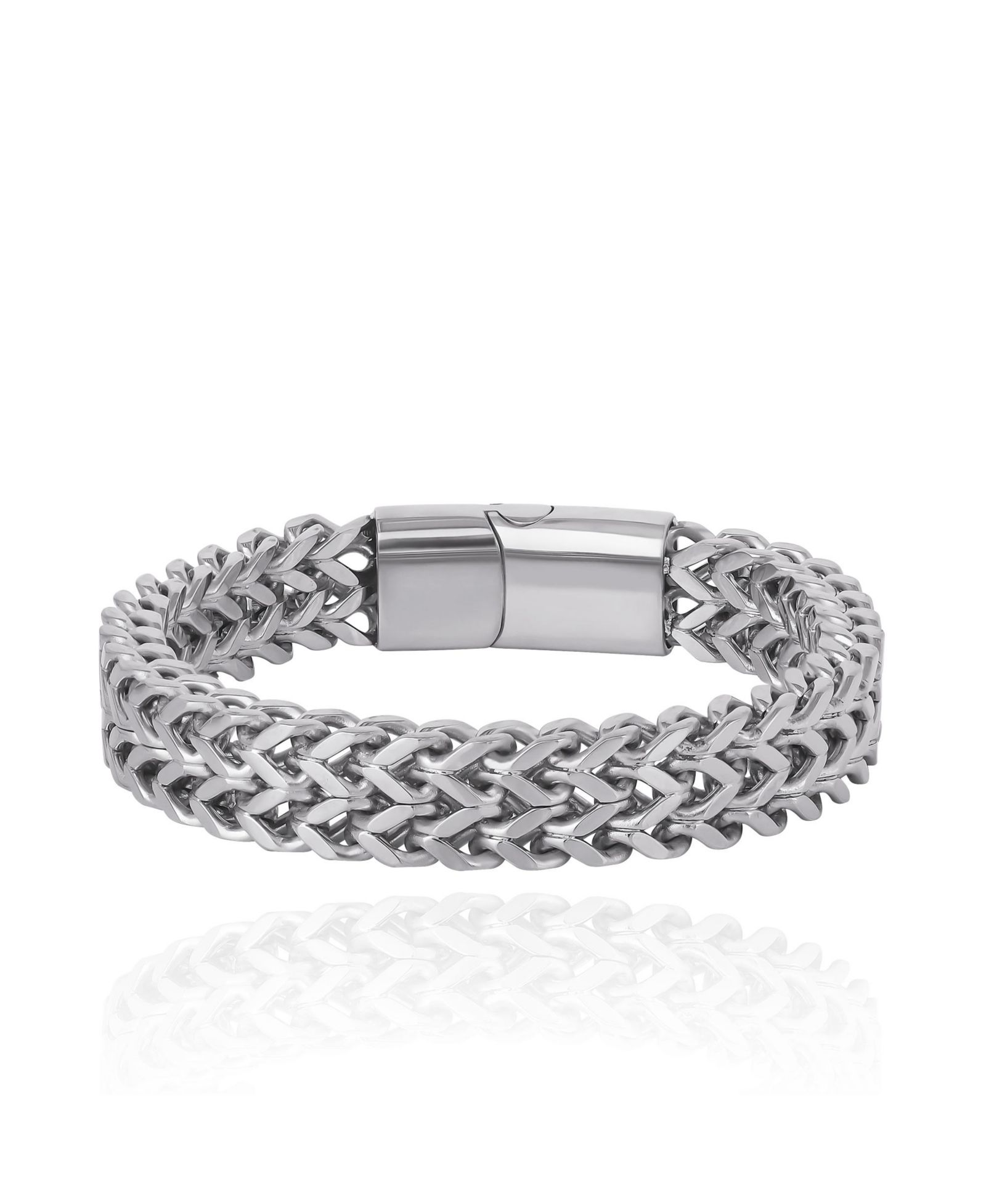 Мужской браслет Lucky Brand Silver-Tone Woven Chain