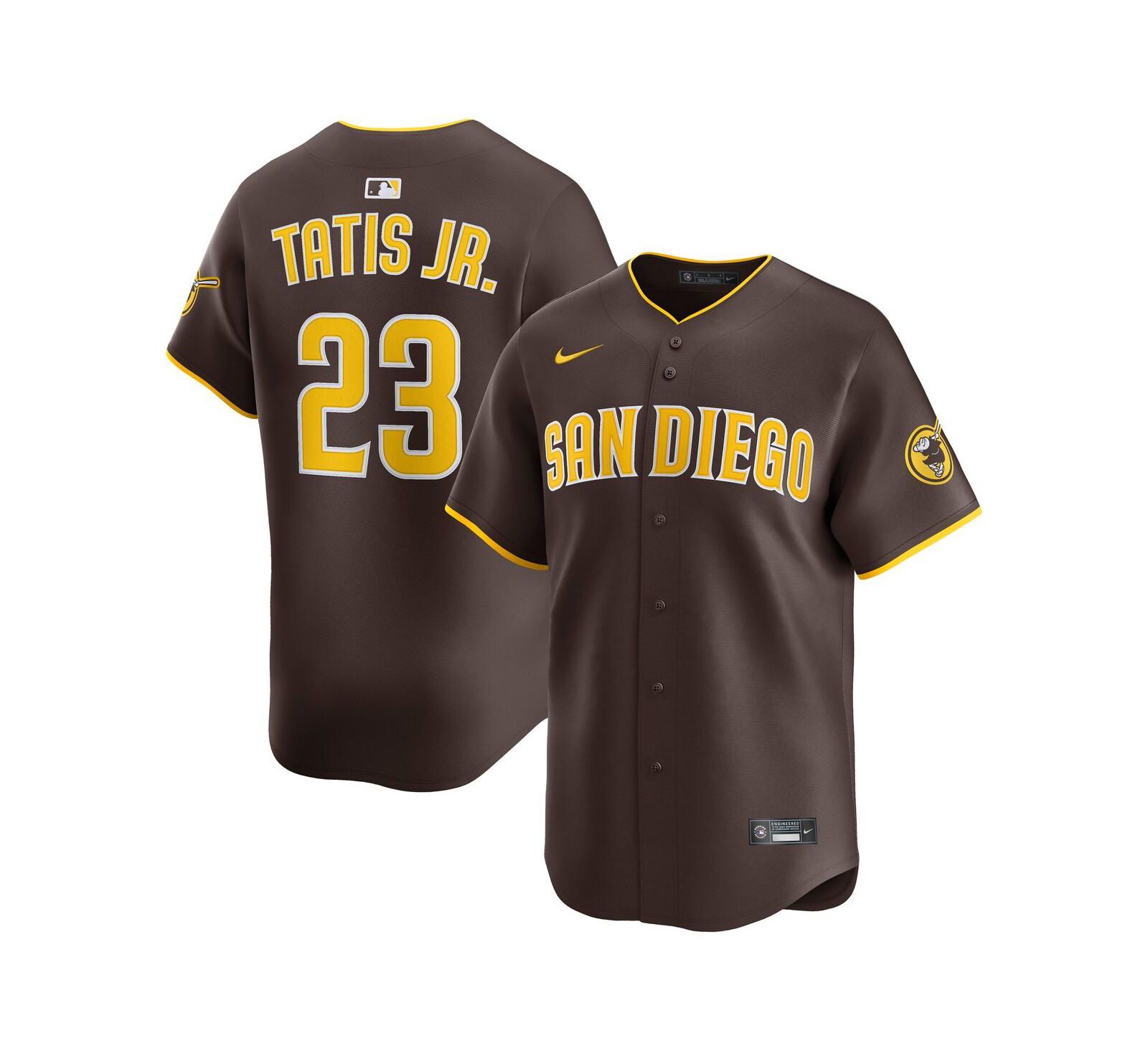 Nike Мужская джерси Nike Fernando Tatis Jr. Brown San Diego Padres Alternate Limited Player