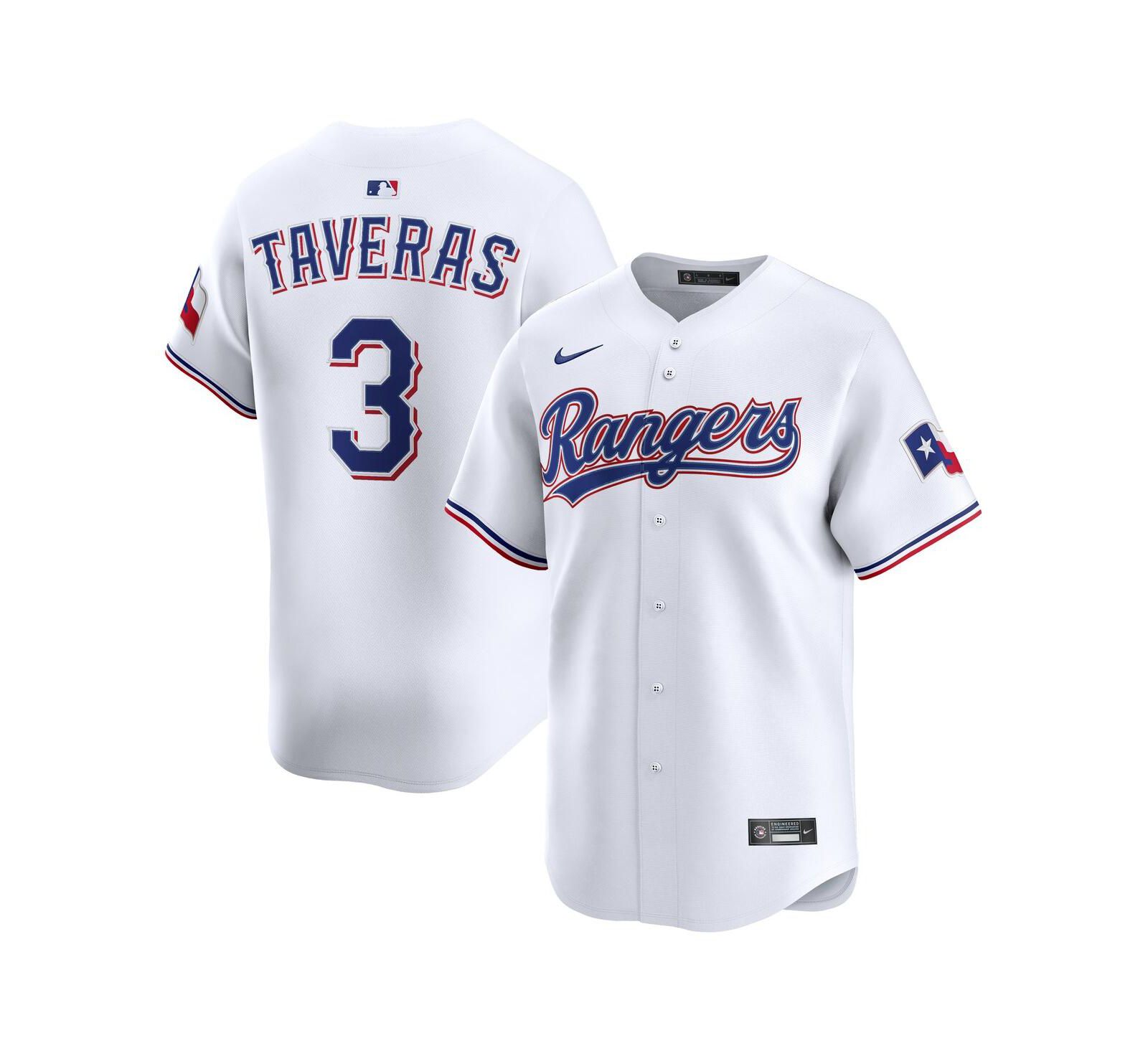 Джерси Nike Men's Leody Taveras White Texas Rangers Alternate Limited Player
