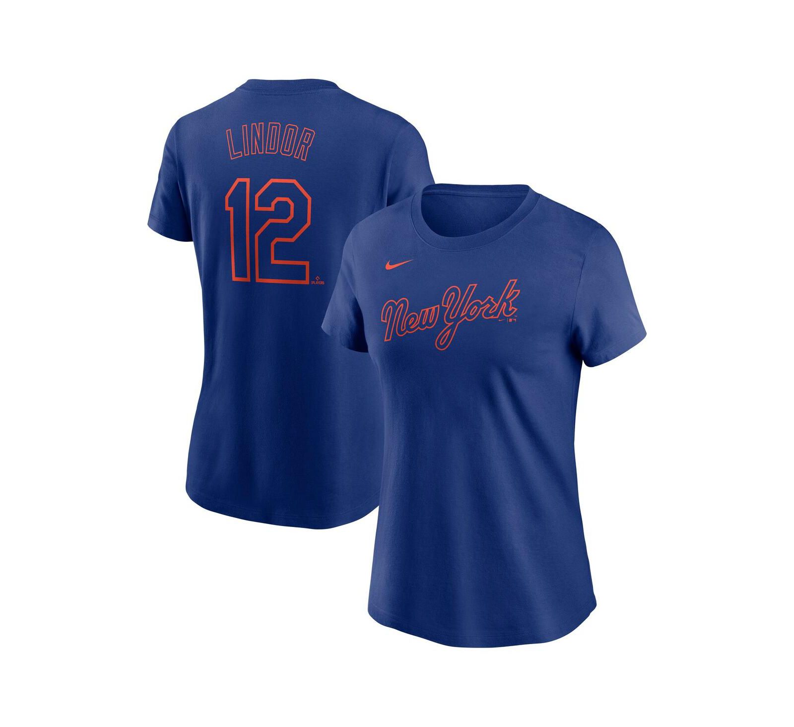 Женская футболка Nike Francisco Lindor New York Mets, королевский синий