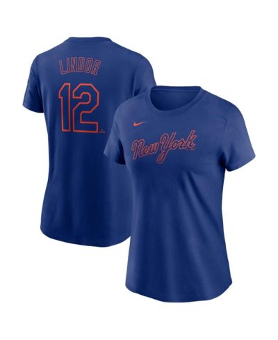 Женская футболка Nike Francisco Lindor New York Mets, королевский синий