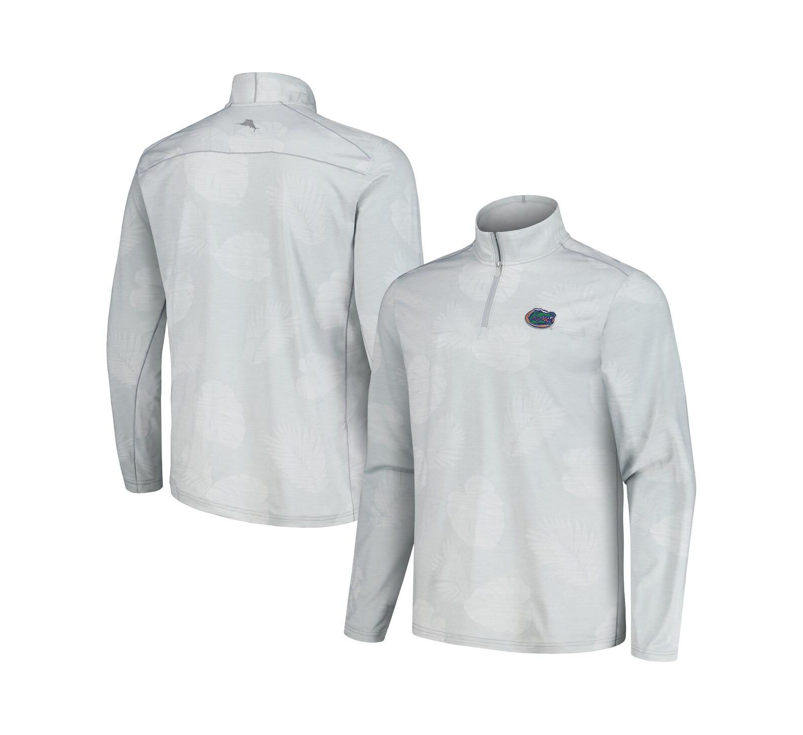Мужская куртка Tommy Bahama Florida Gators Delray Frond Island Zone Half-Zip серая