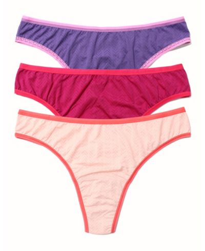 Женские трусики Hanky Panky Move Calm Mid Rise Thong, 3 шт