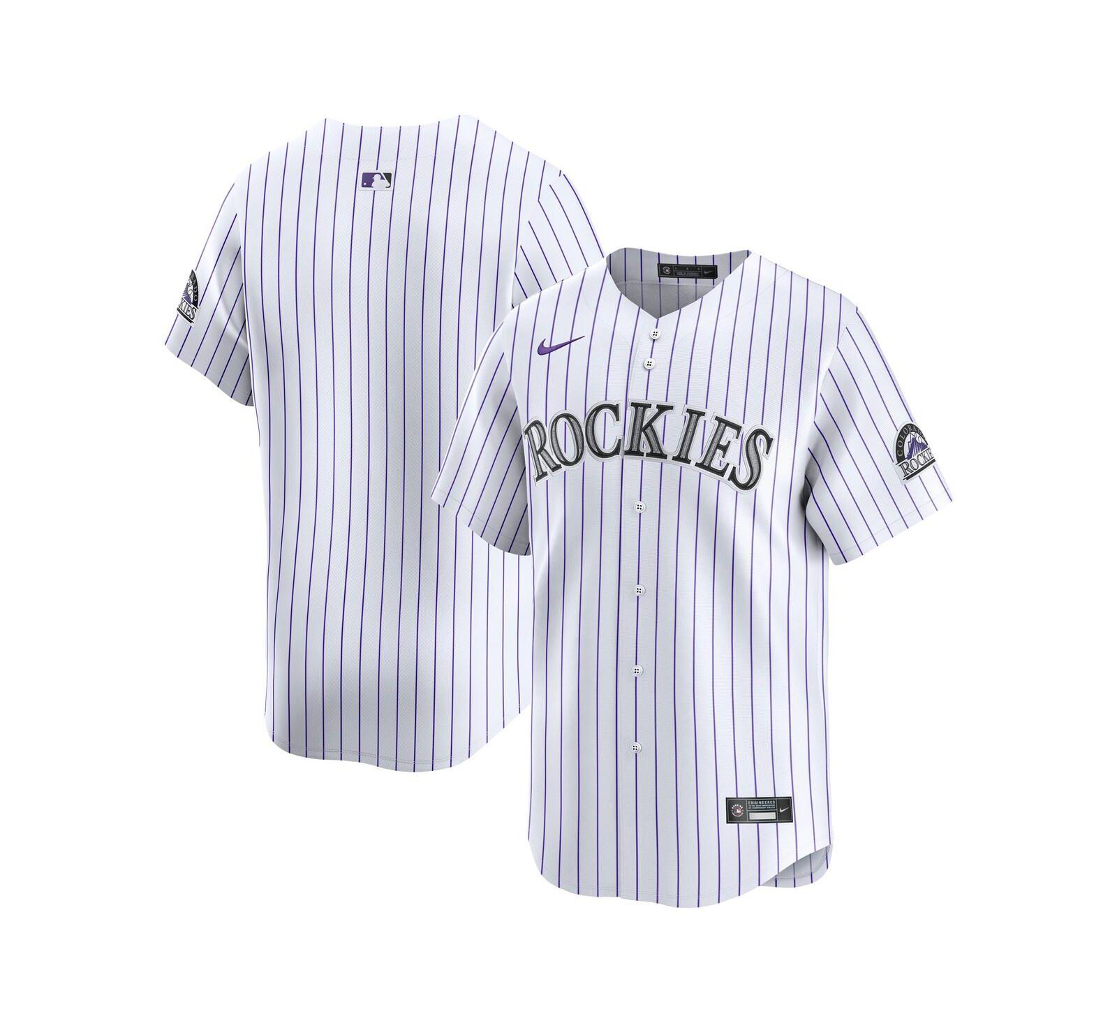 Мужская джерси Nike Colorado Rockies Home Limited White