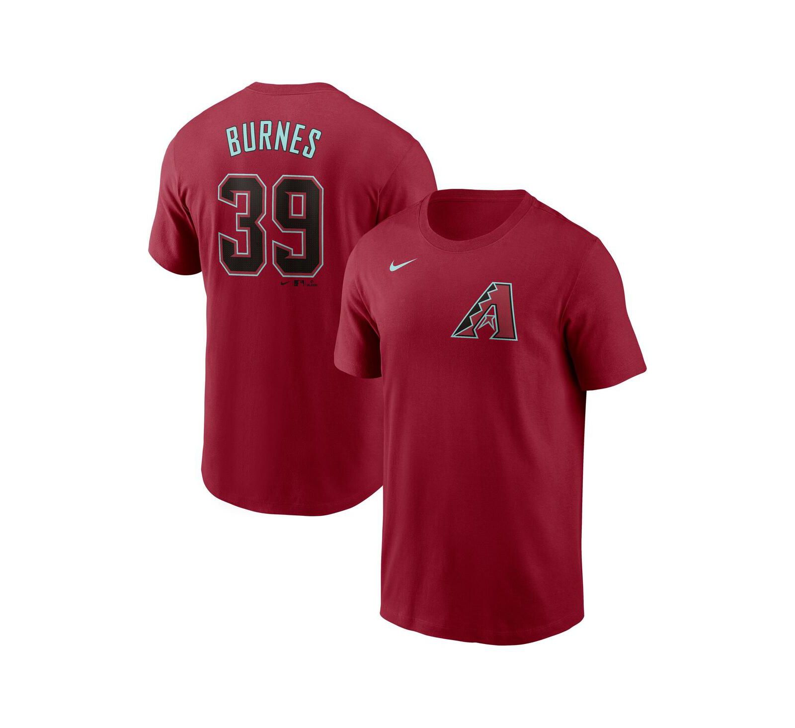 Мужская футболка Nike Corbin Burnes Red Arizona Diamondbacks Fuse Name & Number
