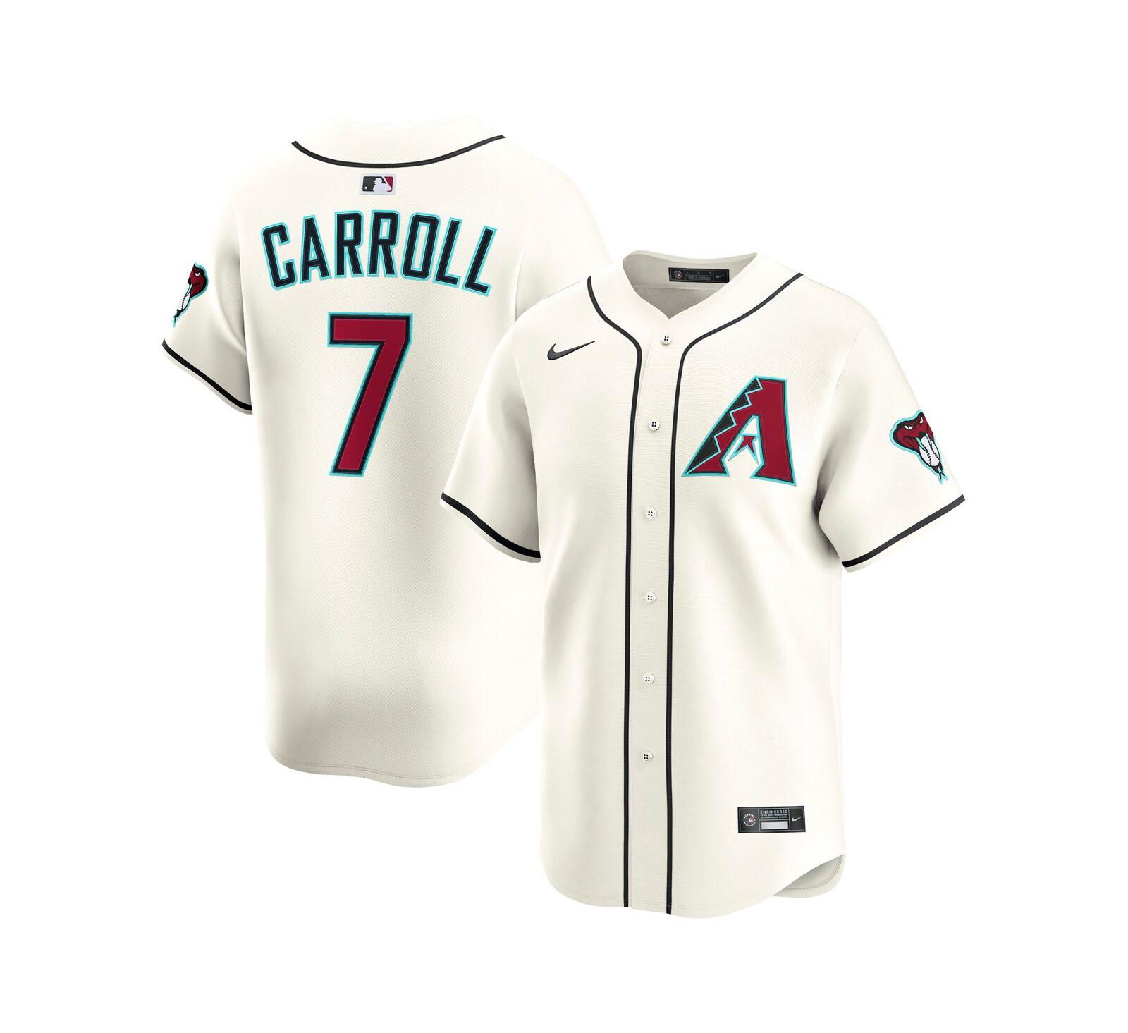 Nike Men's Corbin Carroll Cream Arizona Diamondbacks Home Limited Player Jersey