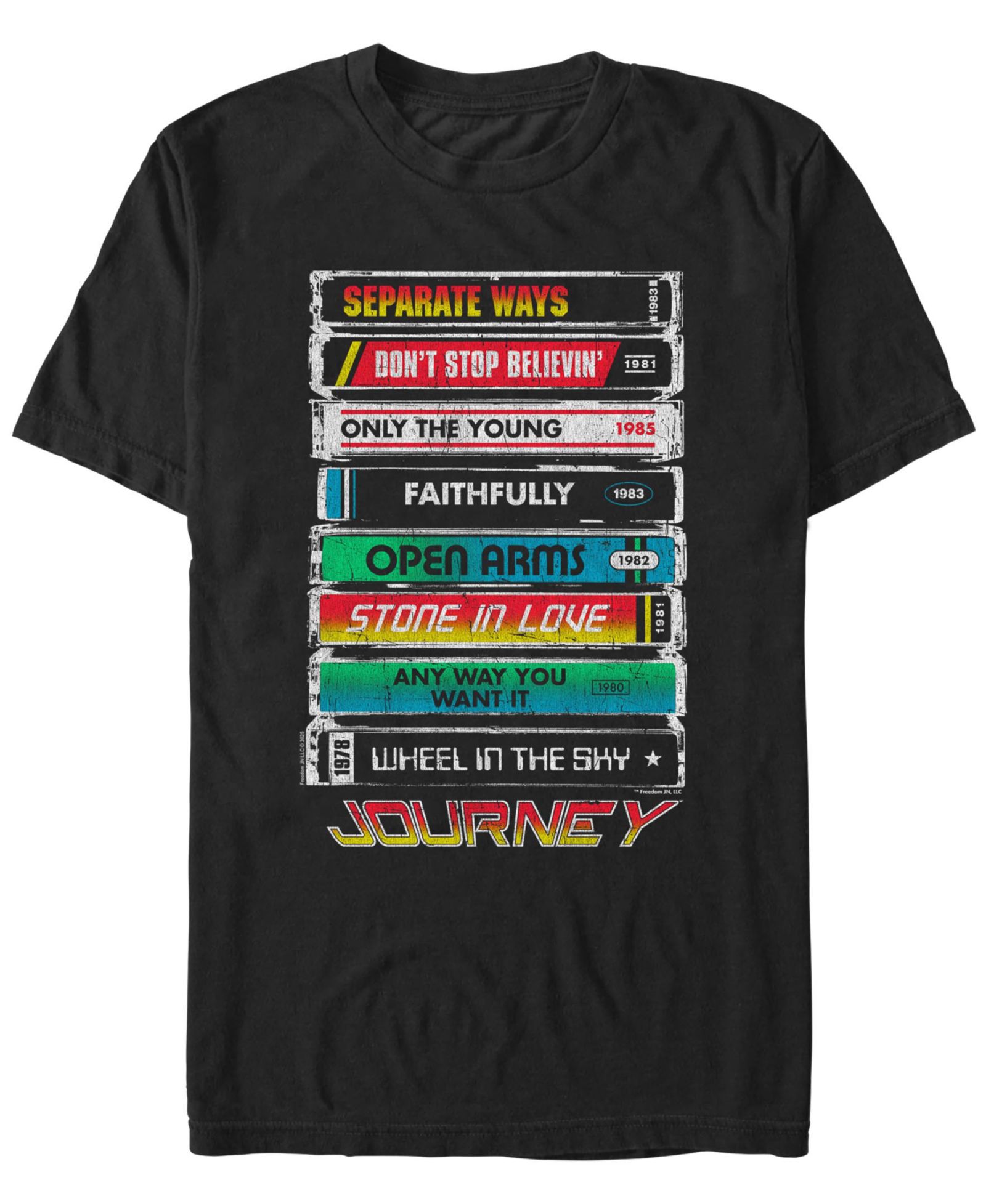 Fifth Sun Men's Tape Deck Hits Short Sleeve T-Shirt