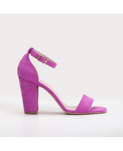 Fuchsia faux suede