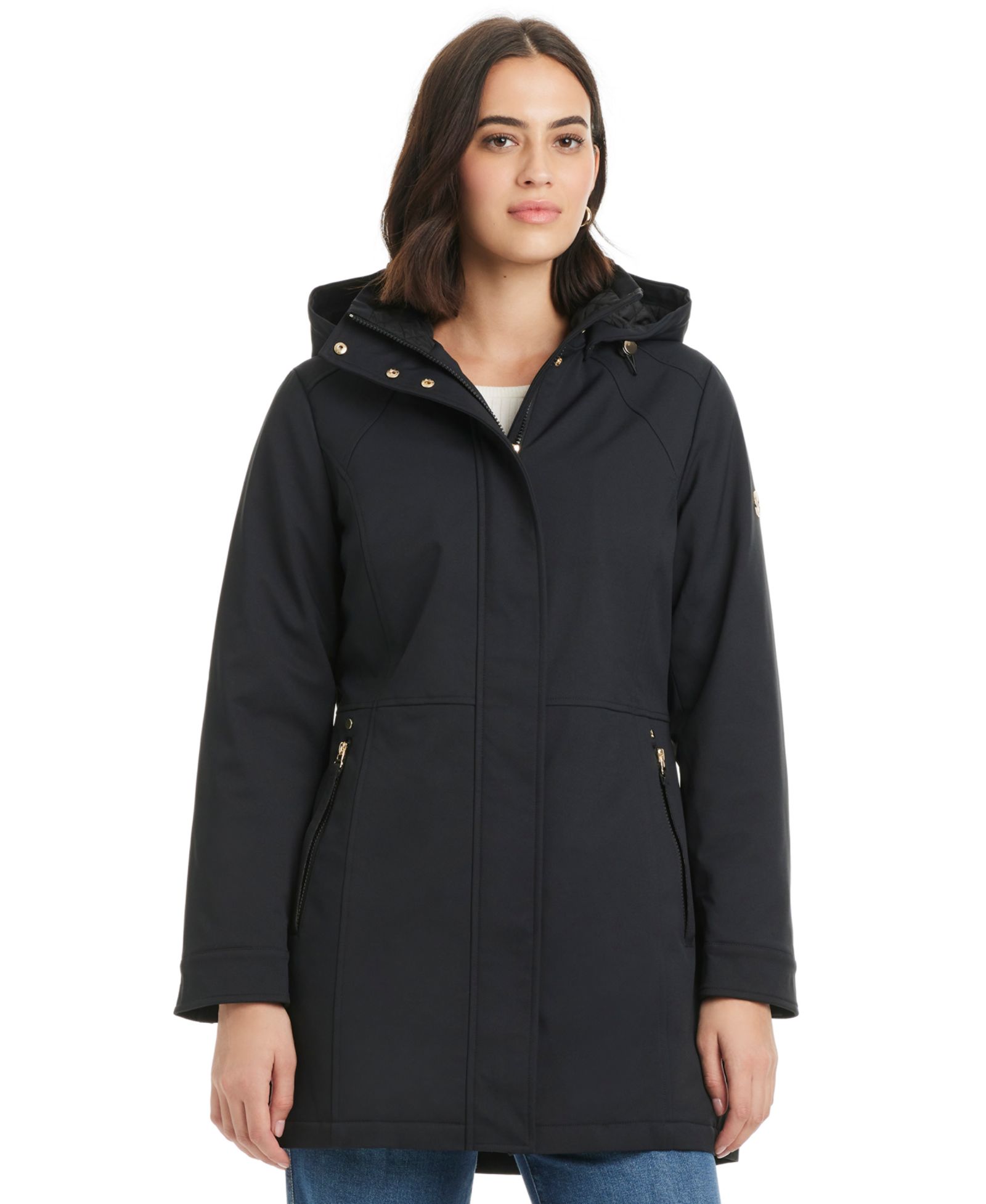 Jones New York Women's Hooded Softshell Coat