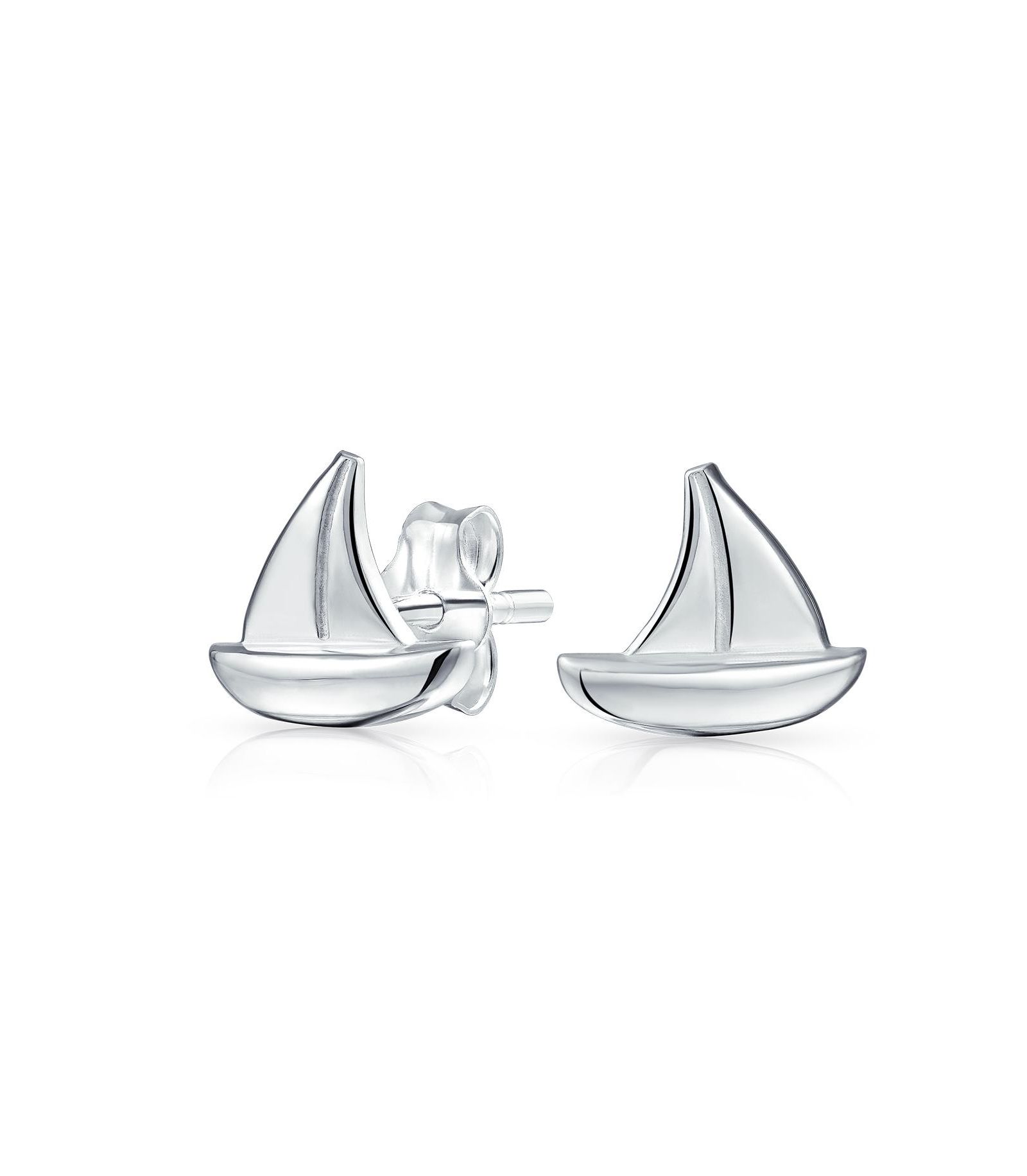 Серьги и подвеска Bling Jewelry Nautical Sail Boat из стерлингового серебра.925